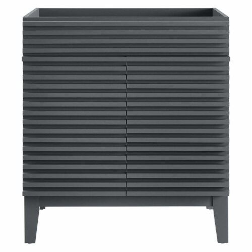 Render 30 Bathroom Vanity Cabinet, Gray Perspective: left
