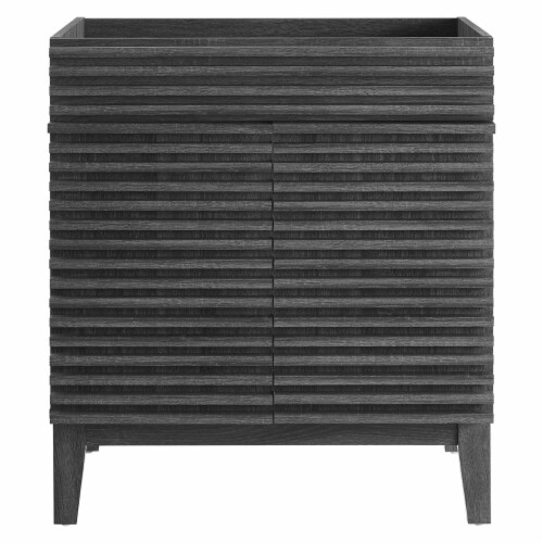Render 30 Bathroom Vanity Cabinet, Charcoal Perspective: left