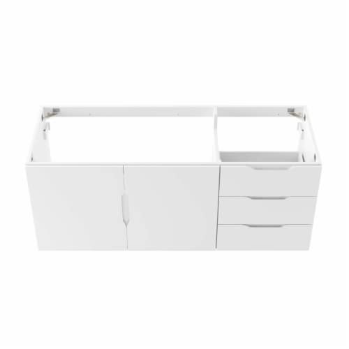 Vitality 48 Bathroom Vanity Cabinet (Sink Basin Not Included), White Perspective: left