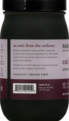 Paromi Earl Grey Black Full Leaf Tea Sachets Perspective: left