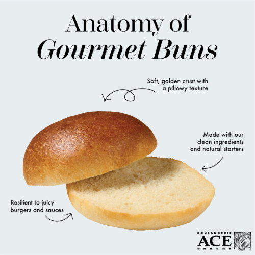 ACE Bakery® Sesame Gourmet Burger Buns Perspective: left