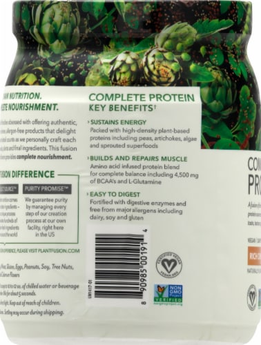 PlantFusion Chocolate Plant Protein Powder Perspective: left