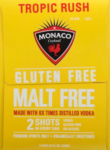 Monaco Tequila Lime Flavored Hard Beverage Perspective: left