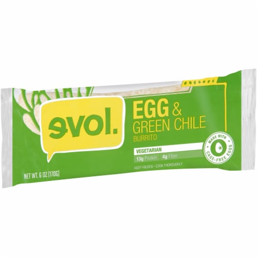 Evol Egg & Green Chile Burrito Perspective: left