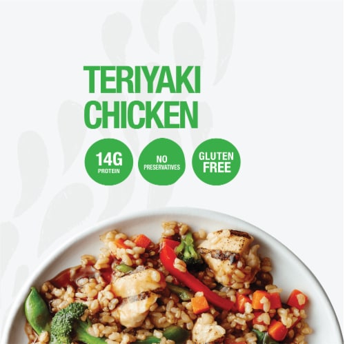 Evol Gluten Free Teriyaki Chicken Frozen Meal Perspective: left