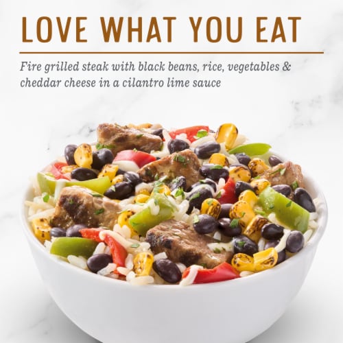 Evol Fire Grilled Steak Bowl Frozen Meal Perspective: left