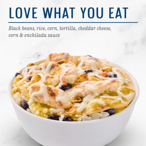 Evol Chipotle Chicken Enchilada Bake Frozen Meal Perspective: left