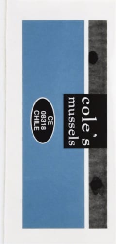 Cole's Smoked Mussels in Olive Oil Perspective: left