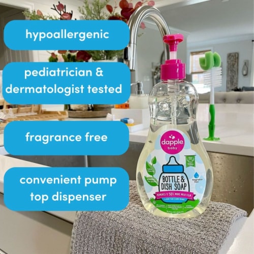 Dapple® Fragrance Free Bottle & Dish Soap Perspective: left