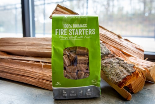 Fire & Flavor Biomass Fire Starters Perspective: left