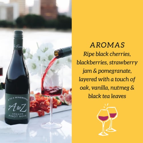 A to Z Wineworks Pinot Noir Oregon Red Wine Perspective: left