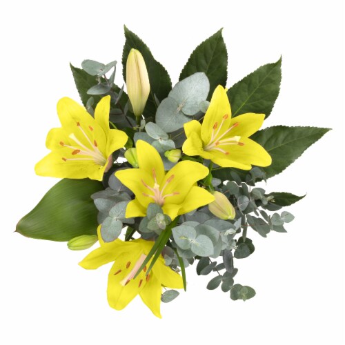 Luscious LA Lily Bouquet Perspective: left