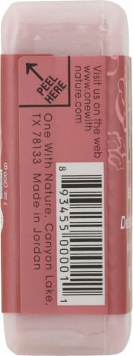 One With Nature Dead Sea Minerals Rose Petal Soap Perspective: left