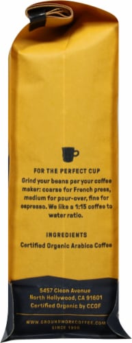 Groundwork Venice Dark Roast Organic Whole Bean Coffee Perspective: left