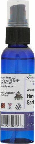 Brittanie's Thyme Lavender & Peppermint Hand Sanitizer Perspective: left