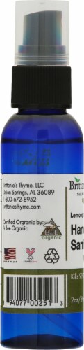 Brittanie's Thyme Lemongrass & Peppermint Hand Sanitizer Perspective: left