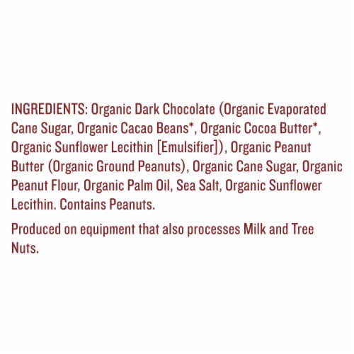 Justin's Organic Dark Chocolate Peanut Butter Cups 1.4 oz Perspective: left