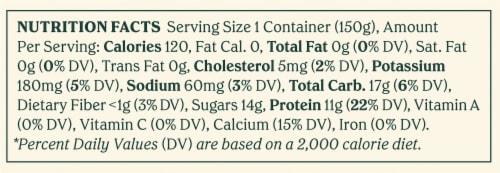 Chobani® Non-Fat Pomegranate on the Bottom Greek Yogurt Perspective: left