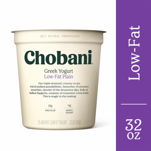 Chobani® Low-Fat Plain Greek Yogurt Perspective: left