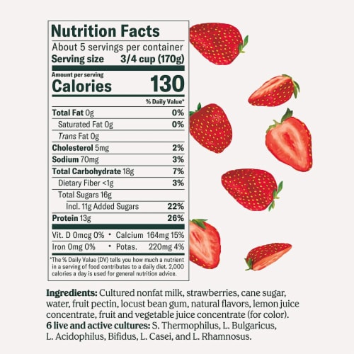Chobani® Non-Fat Strawberry Greek Yogurt Perspective: left