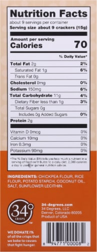34 Degrees Original Gluten Free Crisps Perspective: left