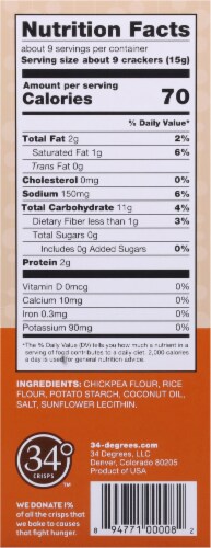 34 Degrees Original Gluten Free Crisps Perspective: left