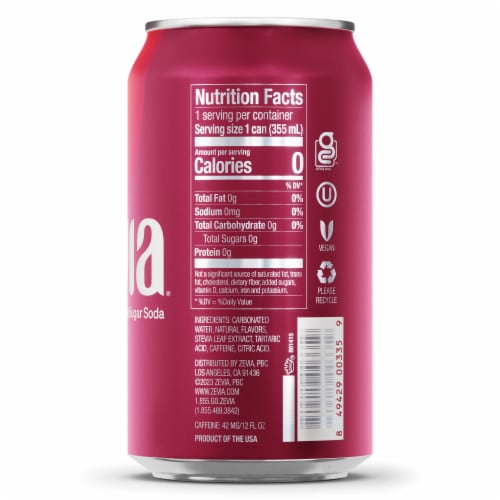 Zevia® Dr. Zevia Zero Calorie Soda Cans Perspective: left