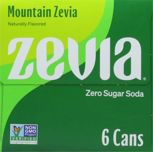 Zevia® Mountain Zero Calorie Soda Cans Perspective: left