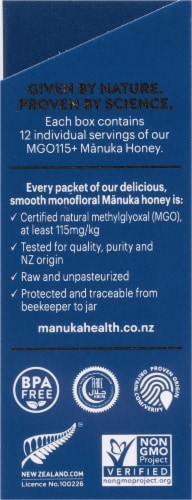 Manuka Health Manuka Honey On-The-Go Packets Perspective: left