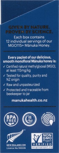 Manuka Health Manuka Honey On-The-Go Packets Perspective: left