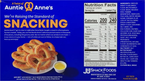Auntie Anne's® Classic Soft Pretzels Frozen 5 Ct Perspective: left