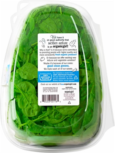 organicgirl Baby Spinach Family Size Perspective: left