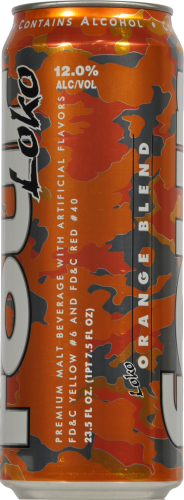 Four Loko Peach Premium Flavored Hard Beverage Single Can Perspective: left