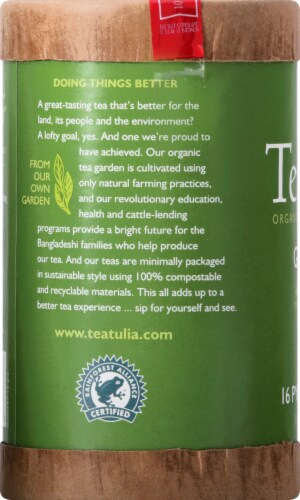 Teatulia® Organic Green Tea Bags Perspective: left