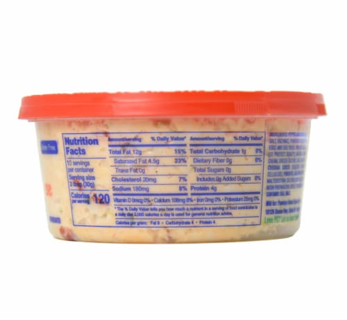 Palmetto Cheese Pepper Jack Homestyle Pimento Cheese Spread Perspective: left