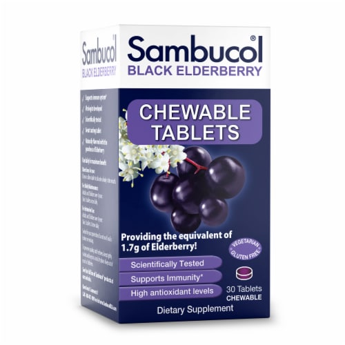 Sambucol® Black Elderberry Chewable Tablets Perspective: left