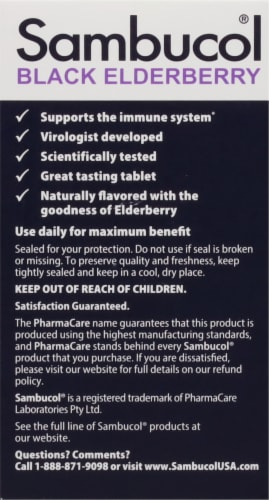Sambucol® Black Elderberry Chewable Tablets Perspective: left