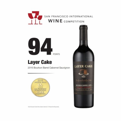 Layer Cake Bourbon Barrel Aged Cabernet Sauvignon California Red Wine Perspective: left