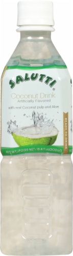 Salutti® Coconut Pulp with Aloe Drink Beverage Perspective: left