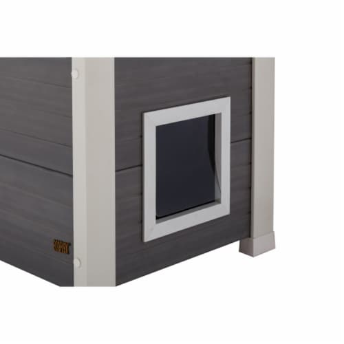 Feral Cat Townhouse /Gray/Antique White Perspective: left