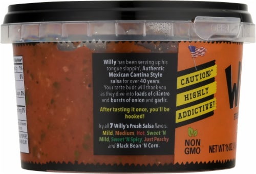 Willy's™ Fresh Medium Salsa Perspective: left