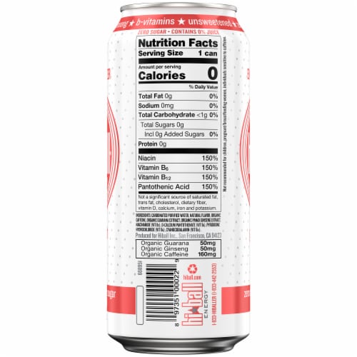 HiBall Grapefruit Sparkling Energy Water Perspective: left
