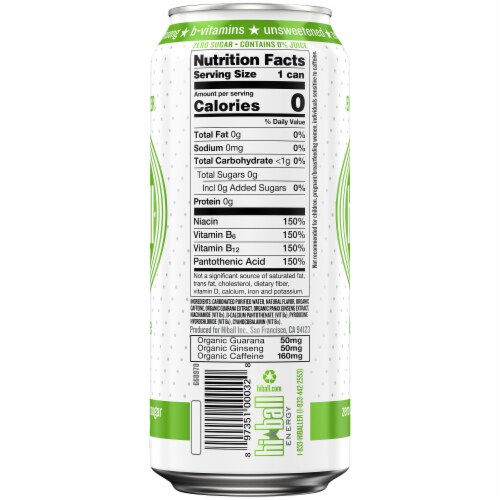 HiBall Lemon Lime Energy Drink Can Perspective: left