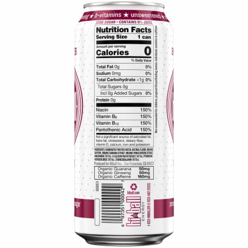 HiBall Wild Berry Sparkling Energy Water Drink Perspective: left