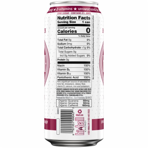 HiBall Wild Berry Energy Drink Can Perspective: left