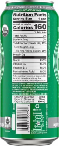 HiBall Ginger Ale Organic Energy Drink Perspective: left