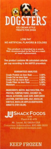Dogsters Paw-Some Pumpkin Flavor Ice Cream Style Treats For Dogs Perspective: left