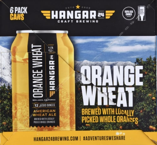 Hangar 24 Craft Brewery Orange Wheat American Ale Perspective: left