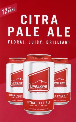 Upslope Brewing Co. Citra Pale Ale Beer Perspective: left