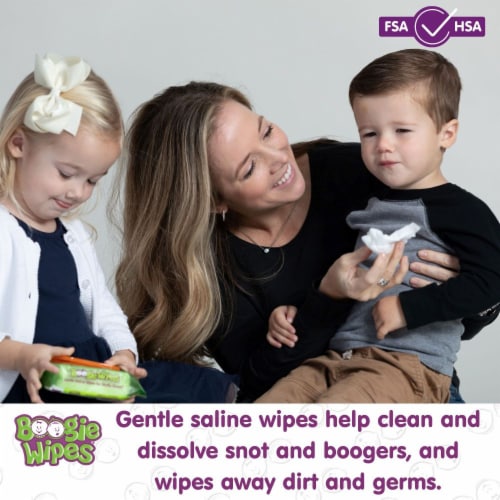 Boogie Wipes® Fresh Scent Gentle Saline Nose Wipes Perspective: left